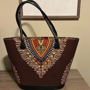 Kenyan Structured Tote w/ Zipper